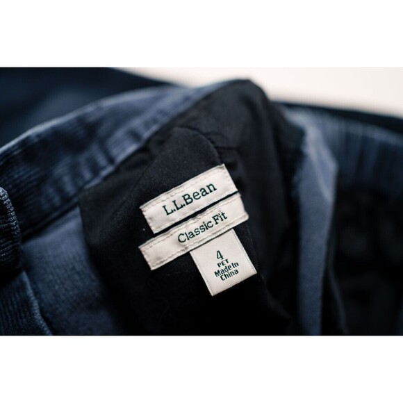 L.L. Bean blue gray corduroy jeans pants 500953 classic fit 4 Petite - Picture 6 of 10